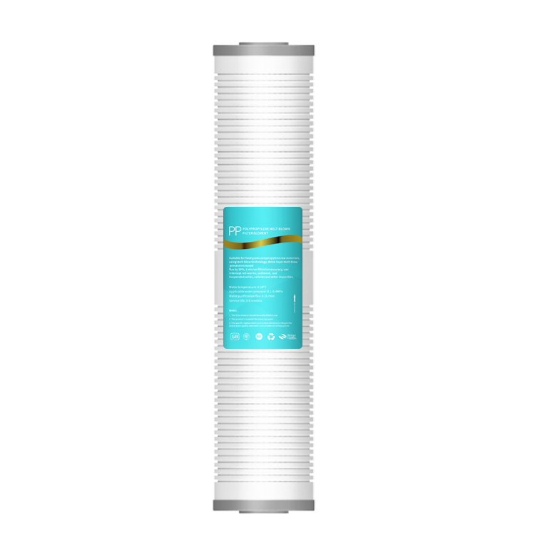 20 inch bulky 750g grooved PP cotton filter cartridge