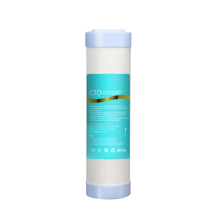 10 inch folding composite sintered carbon rod filter cartridge